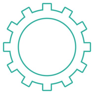 Dişli anahat vektör simgesi