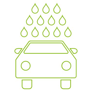 Oto yıkama anahat vektör simgesi