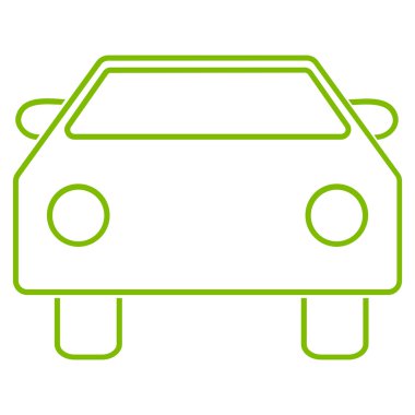 Araba anahat vektör simgesi