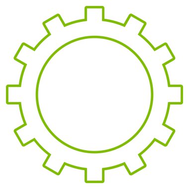 Dişli anahat vektör simgesi