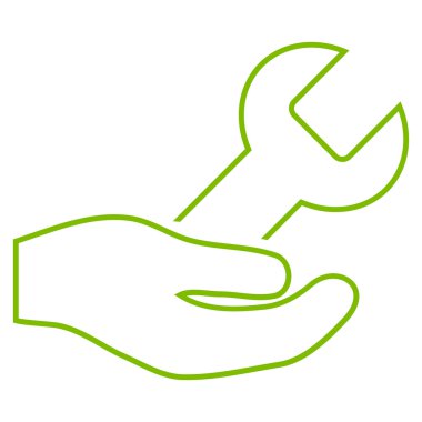 Onarım hizmeti anahat vektör simgesi