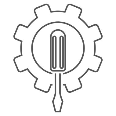 Mühendislik anahat vektör simgesi