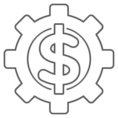 Mali seçenekleri anahat vektör simgesi