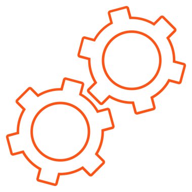 Gears'ı anahat vektör simgesi