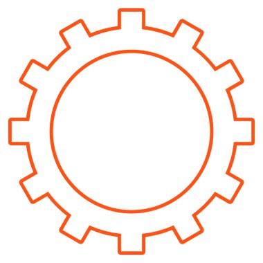 Dişli anahat vektör simgesi