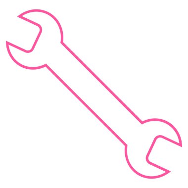 İngiliz anahtarı anahat vektör simgesi