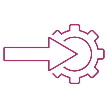 COG Tümleştirme anahat vektör simgesi