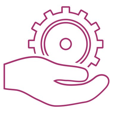 Geliştirme hizmeti anahat vektör simgesi