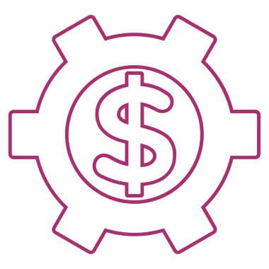 Mali Ayarlar anahat vektör simgesi