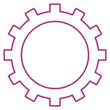 Dişli anahat vektör simgesi