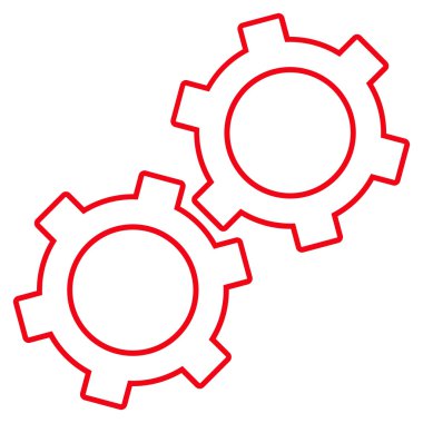 Gears'ı anahat vektör simgesi