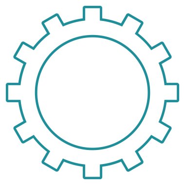 Dişli anahat vektör simgesi