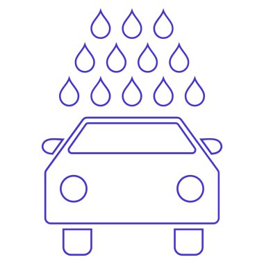 Oto yıkama anahat vektör simgesi