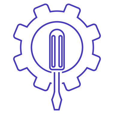 Mühendislik anahat vektör simgesi