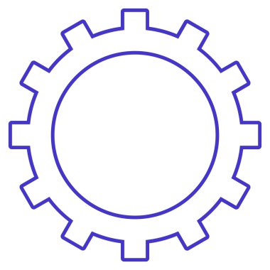 Dişli anahat vektör simgesi