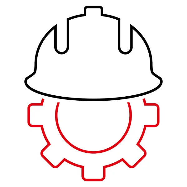 Entwicklung Helm Umriss Vektor-Symbol — Stockvektor