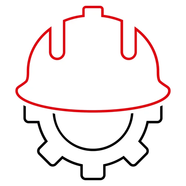 Entwicklung Helm Umriss Vektor-Symbol — Stockvektor