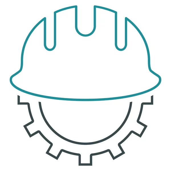 Entwicklung Hardhat Outline Vektor-Symbol — Stockvektor