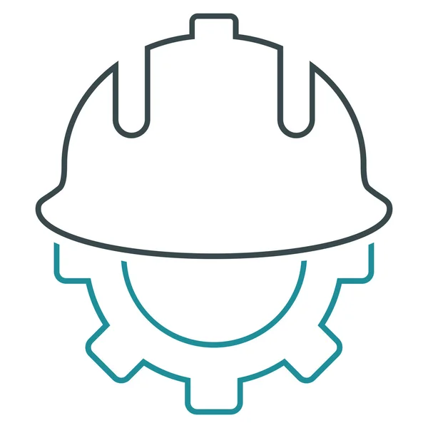 Development Helmet Outline Vector Icon — Stock Vector