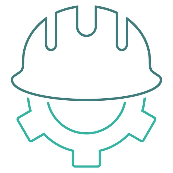 Entwicklung Helm Umriss Vektor-Symbol — Stockvektor