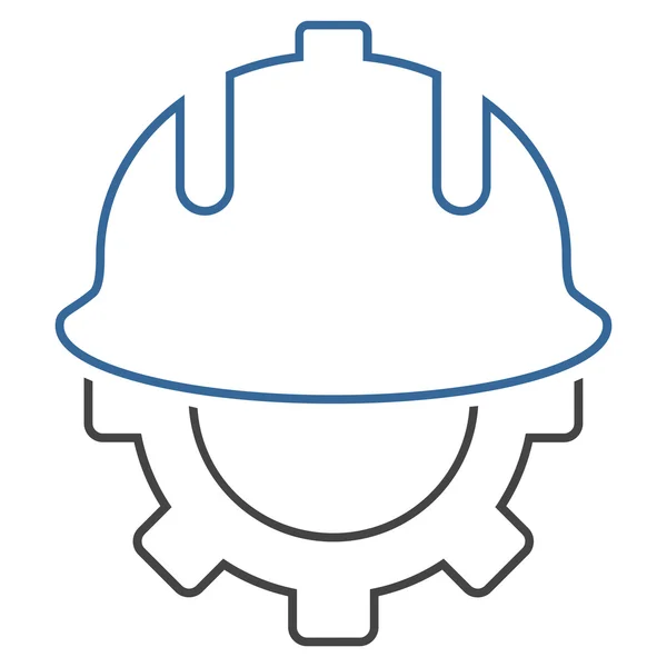 Entwicklung Helm Umriss Vektor-Symbol — Stockvektor