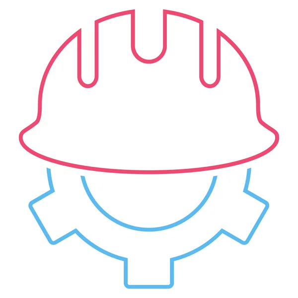 Entwicklung Helm Umriss Vektor-Symbol — Stockvektor