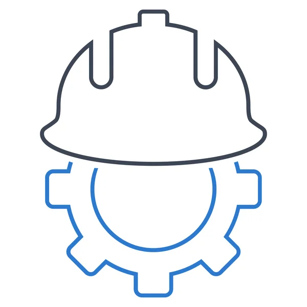 Development Helmet Outline Vector Icon — Stock Vector