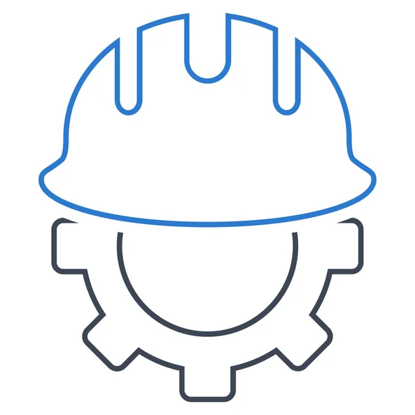 Development Hardhat Outline Vector Icon — Stock Vector