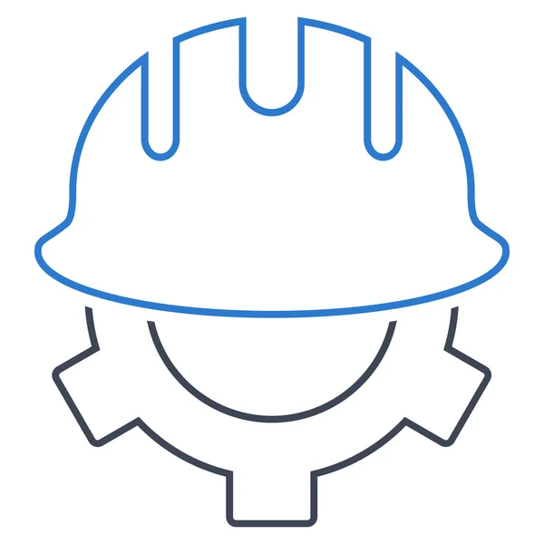 Desenvolvimento capacete esboço vetor ícone — Vetor de Stock