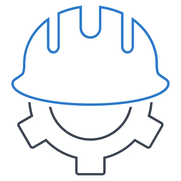 Entwicklung Helm Umriss Vektor-Symbol — Stockvektor