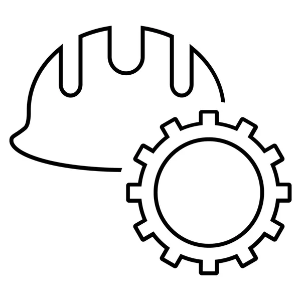 Sviluppo Hardhat Outline icona vettoriale — Vettoriale Stock