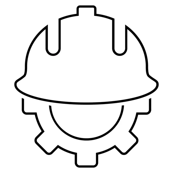 Development Helmet Outline Vector Icon — Stock Vector