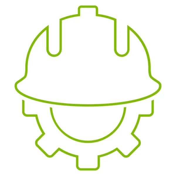 Development Helmet Outline Vector Icon — Stock Vector