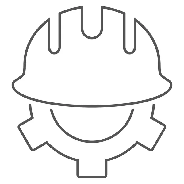 Development Helmet Outline Vector Icon — Stock Vector