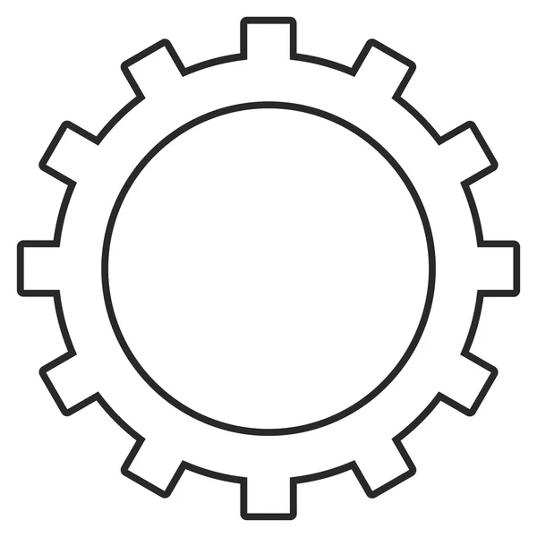 Vektorové ikony s ozubeným kolem osnovy — Stockový vektor