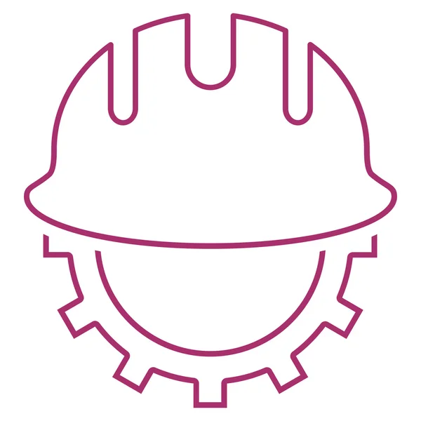 Entwicklung Hardhat Outline Vektor-Symbol — Stockvektor