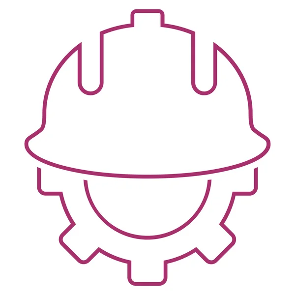 Entwicklung Helm Umriss Vektor-Symbol — Stockvektor