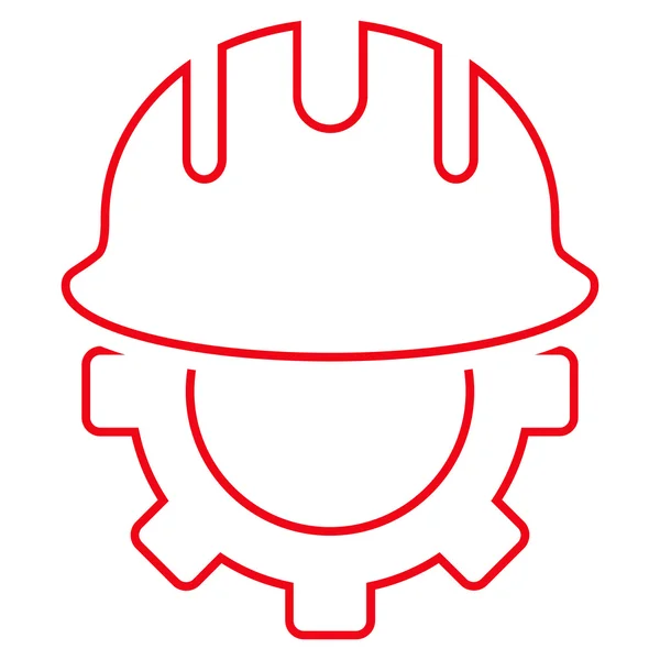 Entwicklung Hardhat Outline Vektor-Symbol — Stockvektor