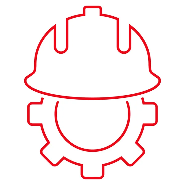 Development Helmet Outline Vector Icon — Stock Vector