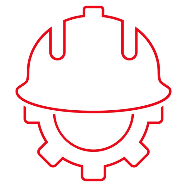 Development Helmet Outline Vector Icon — Stock Vector