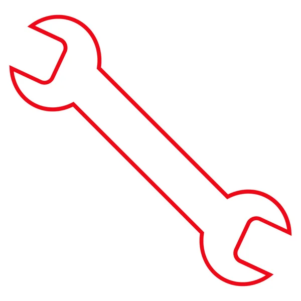 Wrench Outline Vector Icon — Stock Vector