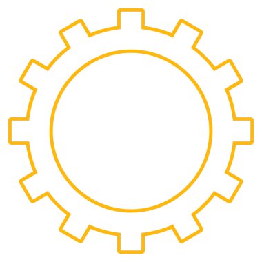 Dişli anahat vektör simgesi