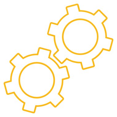 Gears'ı anahat vektör simgesi