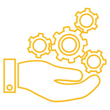 Mekanik Servisi anahat vektör simgesi