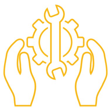 Onarım hizmeti anahat vektör simgesi