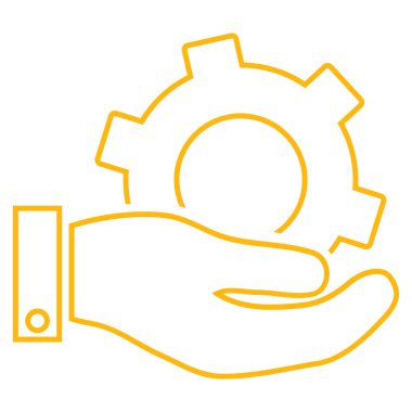 Hizmet anahat vektör simgesi