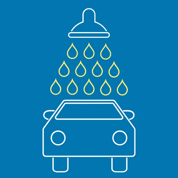 Car Shower Outline Glyph Icon