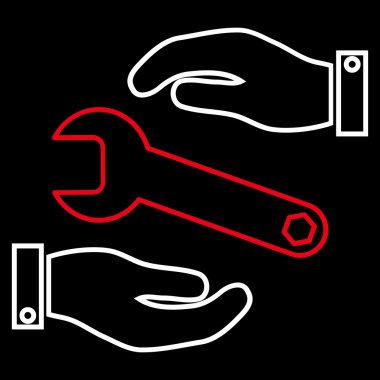 Hizmet anahat vektör simgesi