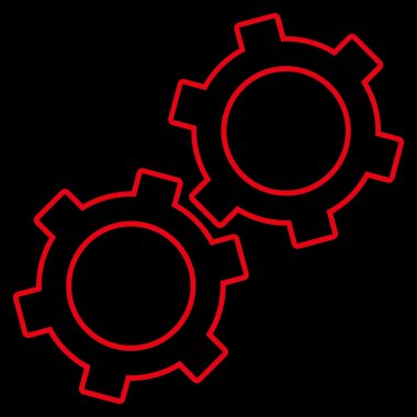 Gears'ı anahat vektör simgesi