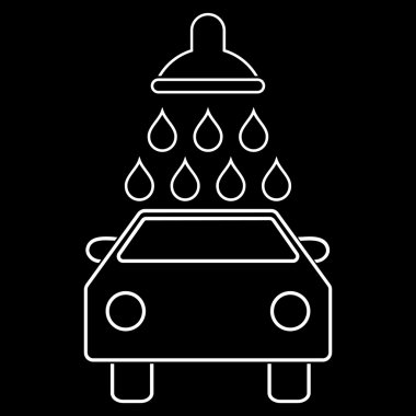 Oto yıkama anahat vektör simgesi